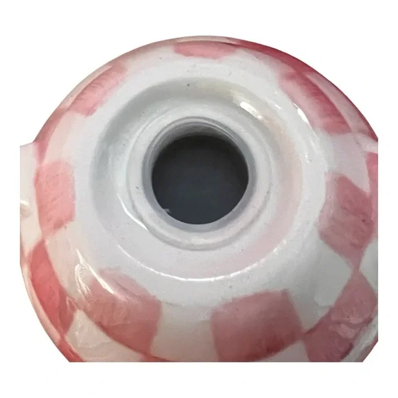 Mackenzie-Childs NWT in gift box gorgeous Rosy Check Teapot Salt & Pepper set - Picture 14 of 14